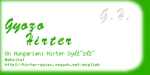 gyozo hirter business card